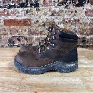 Carhartt Work Boots Women 9.5 Rugged Flex 6" Composite Toe Brown Leather CWF5355